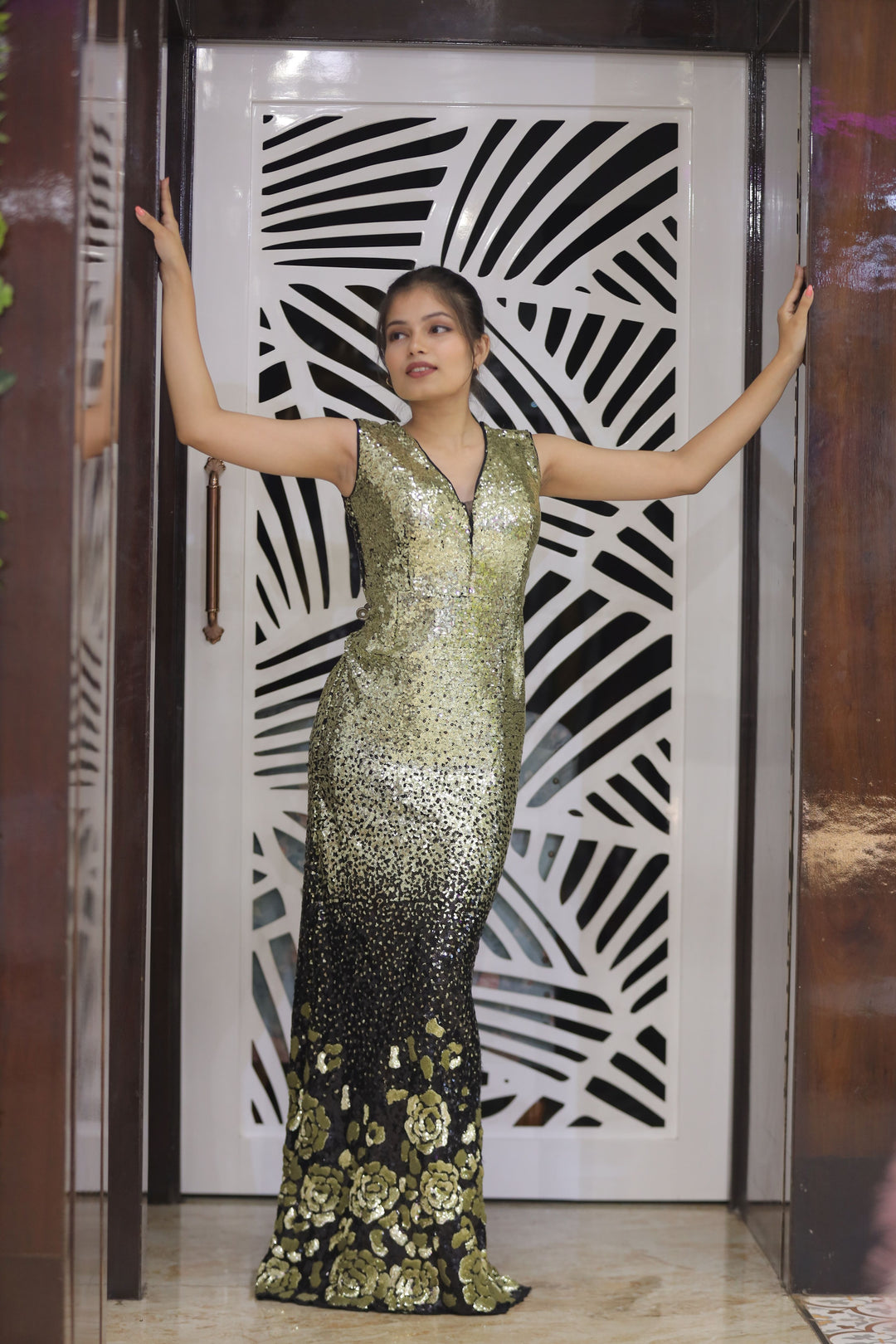 Fish Cut Golden Gown