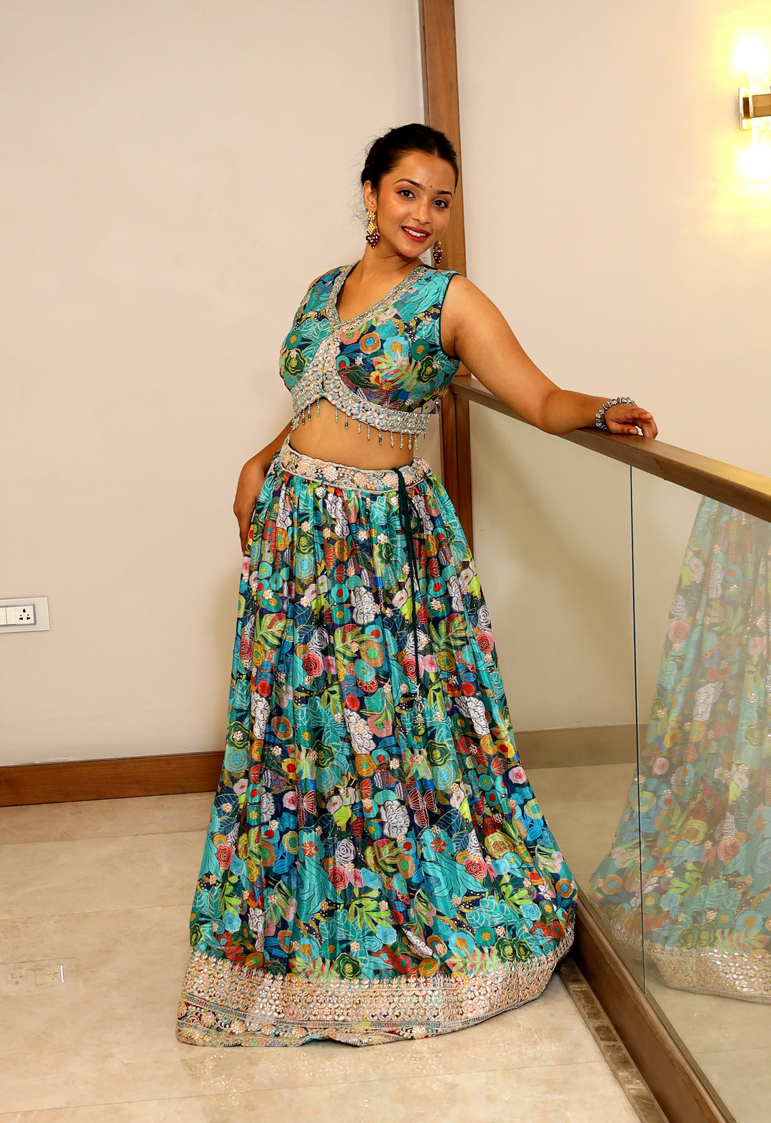 Multi color lehenga choli