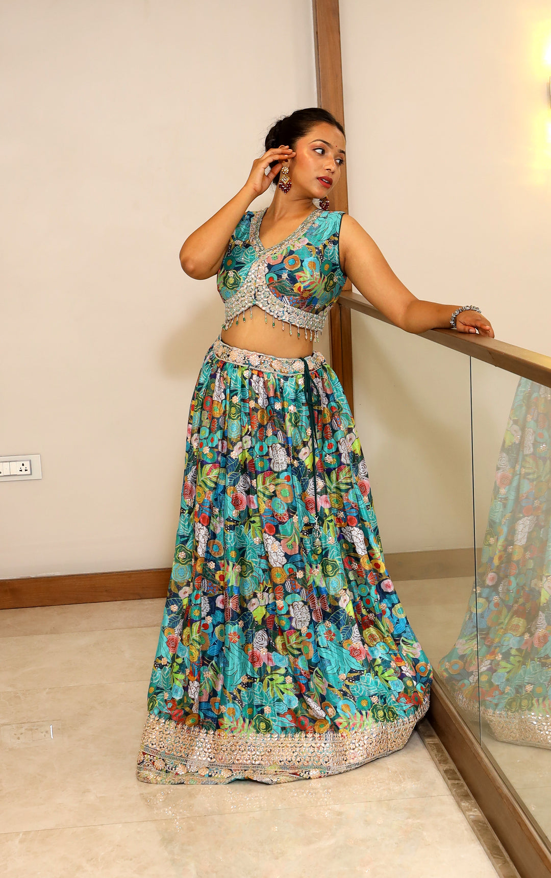 Multi color lehenga choli