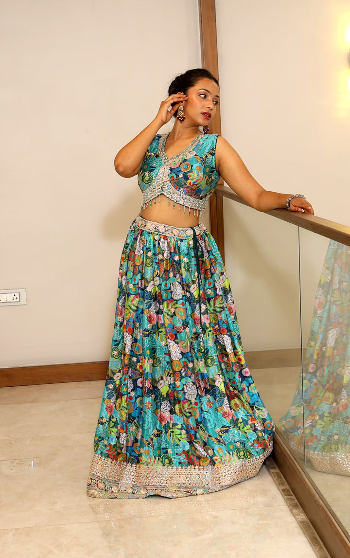 Multi color lehenga choli