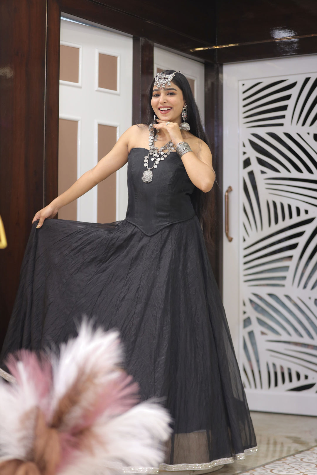 Black Coord Set Lehenga