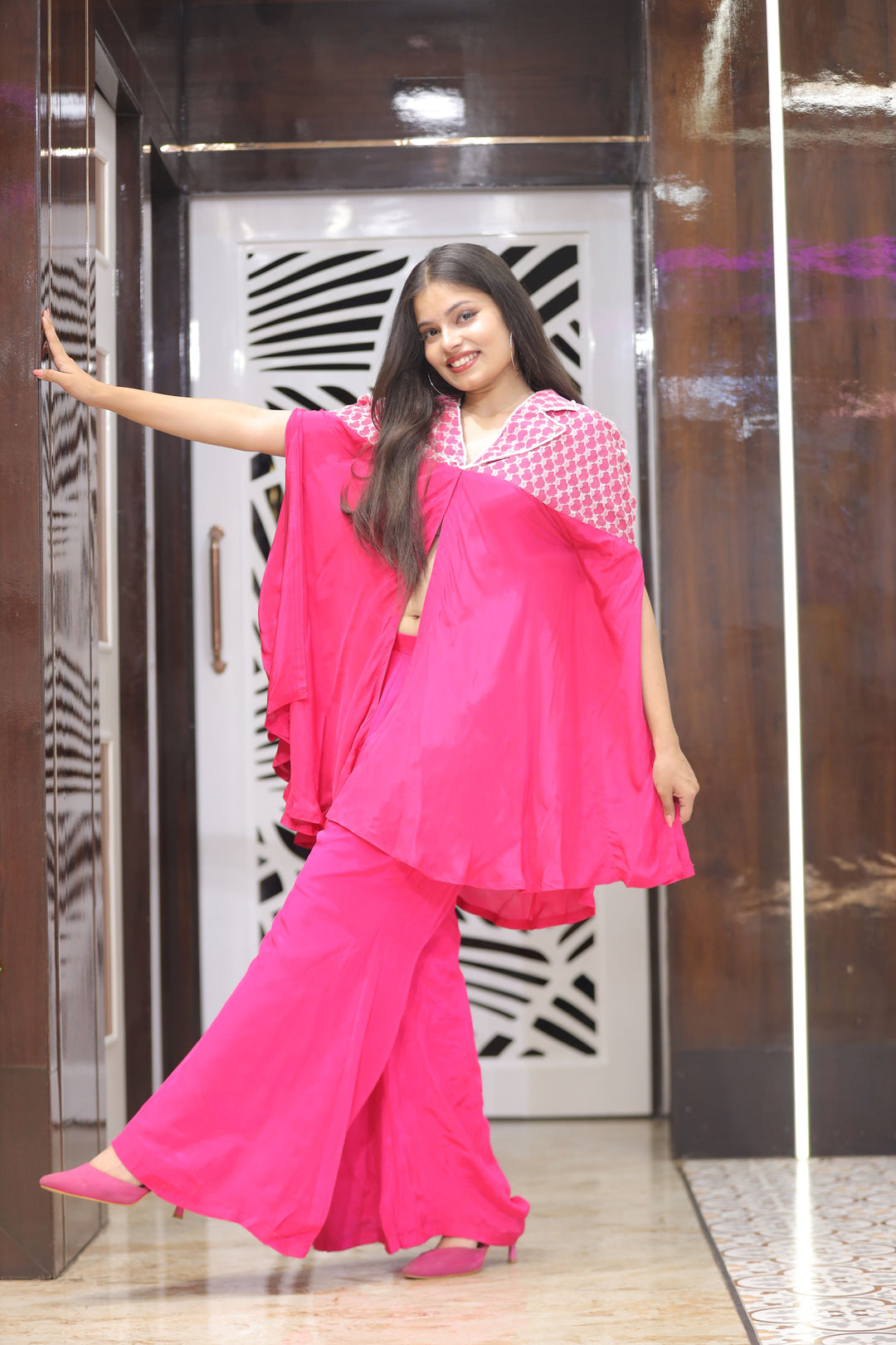 Open Sleeves Kaftan with Ball Bottoms