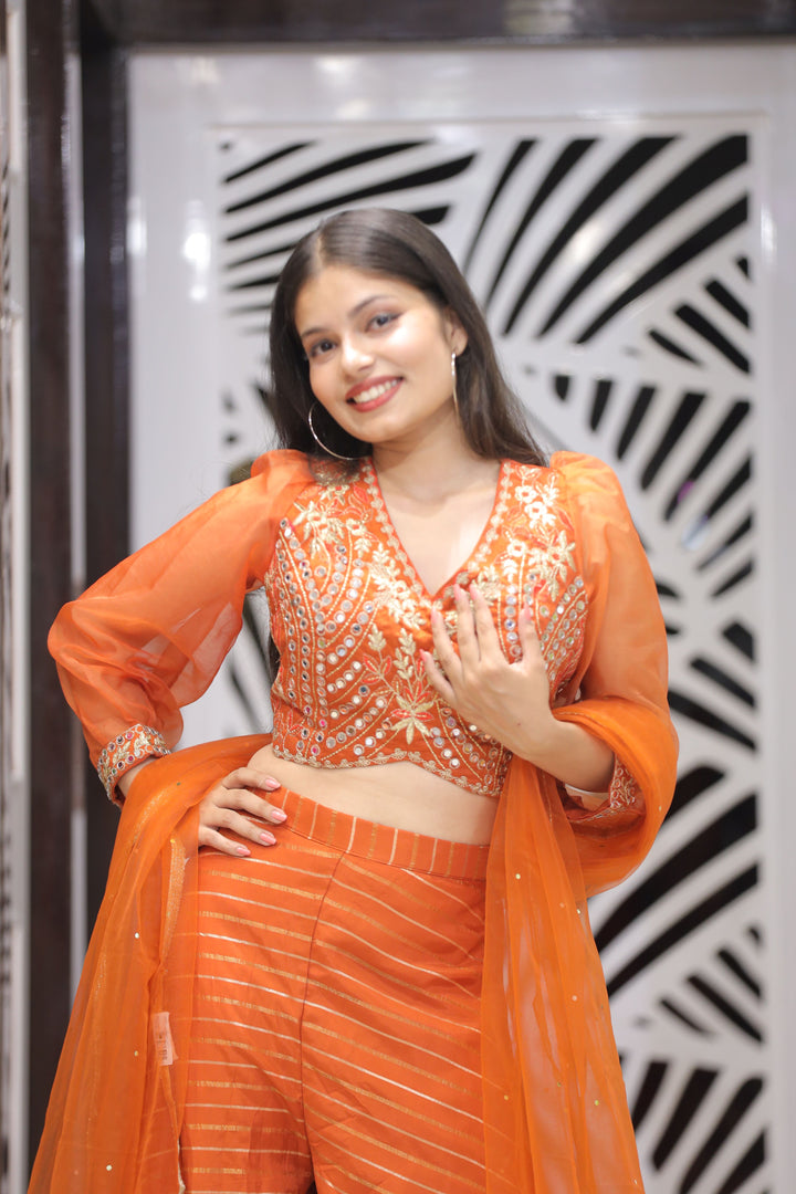 Crop Top with Plazo