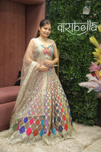 Multicolor Premium And Elegant Net Lehenga For Women