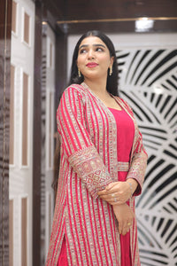 Pink Premium Georgette Kurta Set For Women