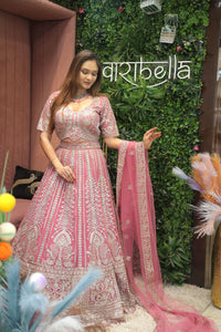 Pink Premium And Elegant Net Lehenga For Women