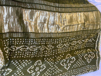 Green Modal Silk Bandhej Saree
