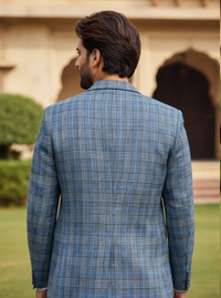 Worsted Cotton Double-Breasted Blazer