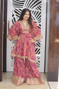 Red Premium Georgette Kurta Set For Women