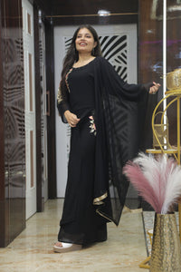 Black Premium Georgette Kurta Set For Women