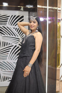 Black Premium And Elegant Georgette Lehenga For Women