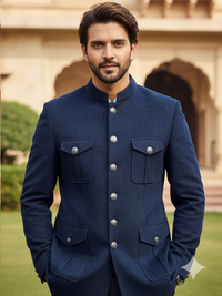 Classic Cotton-Wool Jodhpuri Jacket