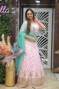 Pink Premium And Elegant Modal Silk Lehenga For Women