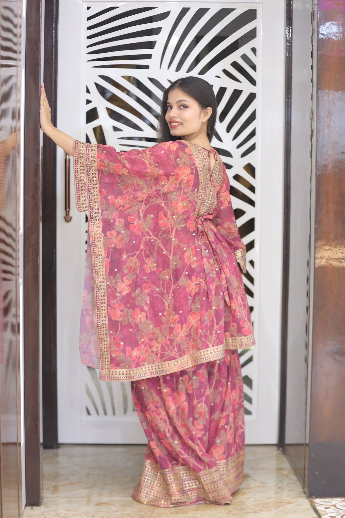 Red Premium Georgette Kurta Set For Women