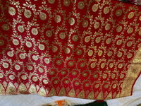 Red Bridal Banarasi Silk Saree with Zari Work