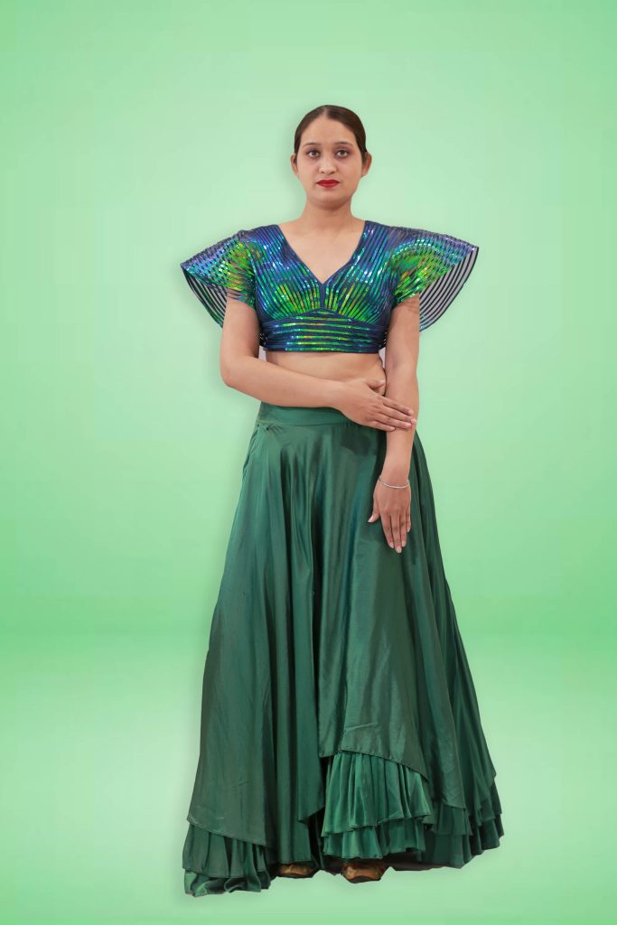 Indo western crop top